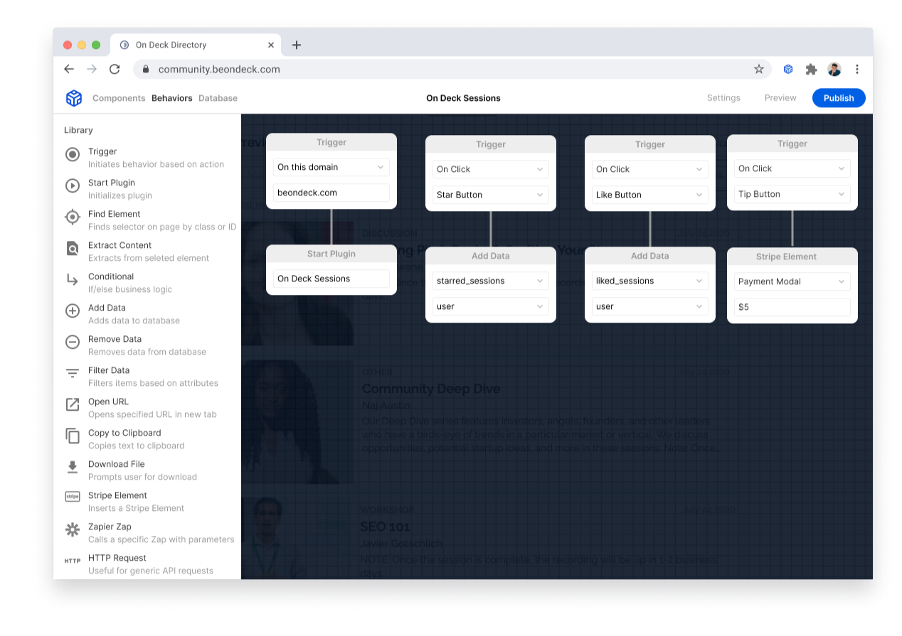 No-Code Chrome Extension Builder Demo